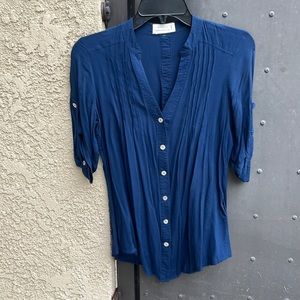 Womens navy blue blouse